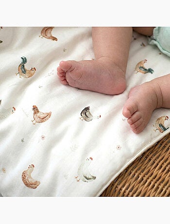 SEVIRA KIDS | Set coussin et couverture pour berceau et couffin GALLINA