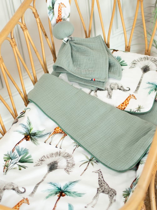 SEVIRA KIDS | Set couverture et coussin pour berceau et couffin Safari - Kiabi