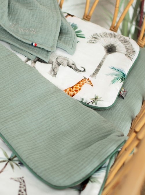 SEVIRA KIDS | Set couverture et coussin pour berceau et couffin Safari - Kiabi