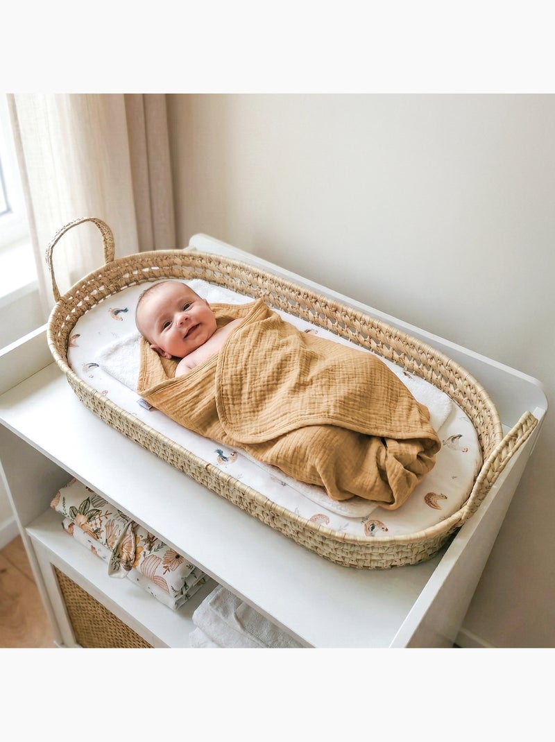 SEVIRA KIDS | Set panier à langer : panier + matelas + drap-housse + tapis de change GALLINA Ecru - Kiabi