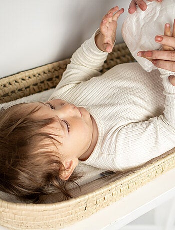 SEVIRA KIDS | Set panier à langer : panier + matelas + drap-housse + tapis de change JEANNE