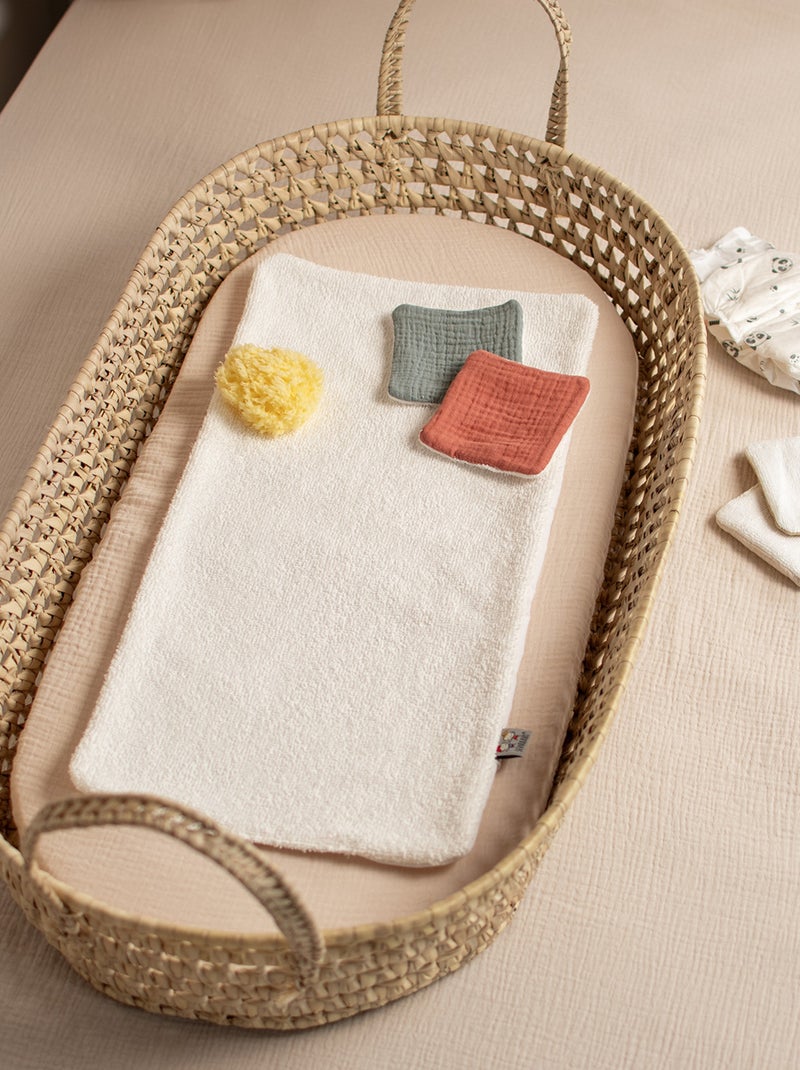 SEVIRA KIDS | Set panier à langer : panier + matelas + drap-housse + tapis de change JEANNE Beige - Kiabi