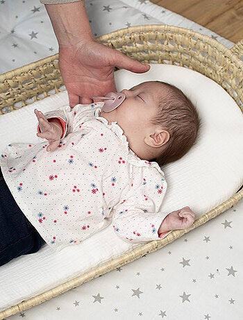 SEVIRA KIDS | Set panier à langer : panier + matelas + drap-housse + tapis de change JEANNE