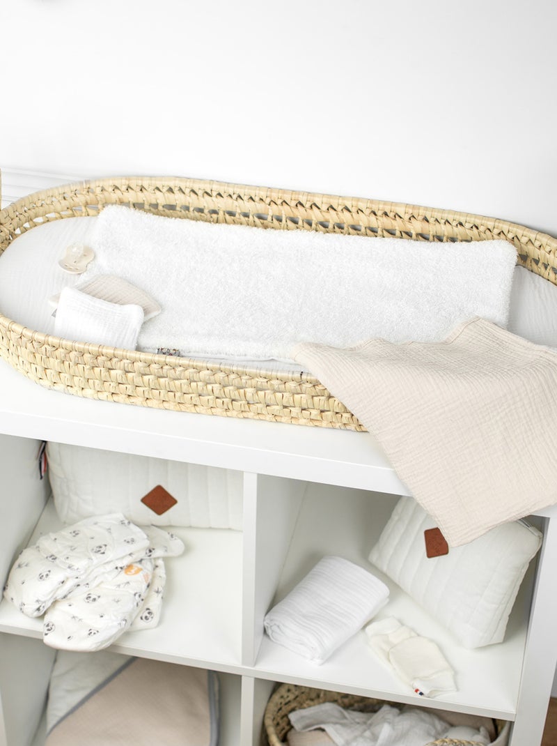 SEVIRA KIDS | Set panier à langer : panier + matelas + drap-housse + tapis de change JEANNE Blanc - Kiabi