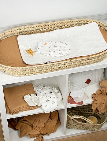 SEVIRA KIDS | Set panier à langer : panier + matelas + drap-housse + tapis de change JEANNE