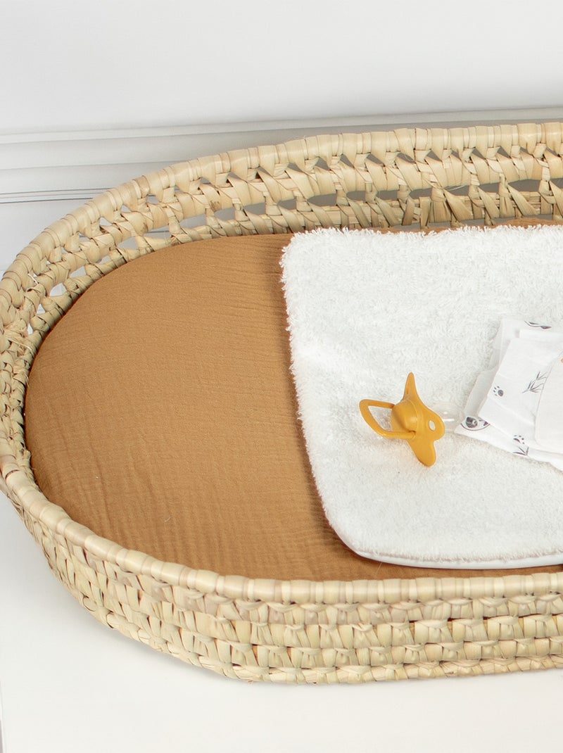 SEVIRA KIDS | Set panier à langer : panier + matelas + drap-housse + tapis de change JEANNE Marron clair - Kiabi