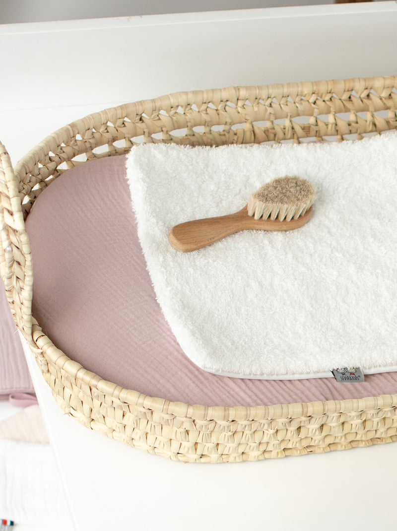 SEVIRA KIDS | Set panier à langer : panier + matelas + drap-housse + tapis de change JEANNE Rose - Kiabi