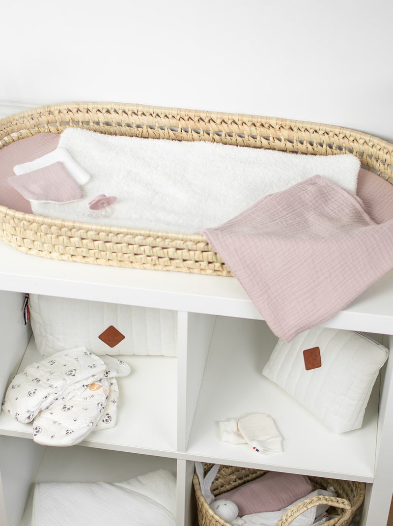SEVIRA KIDS | Set panier à langer : panier + matelas + drap-housse + tapis de change JEANNE Rose - Kiabi