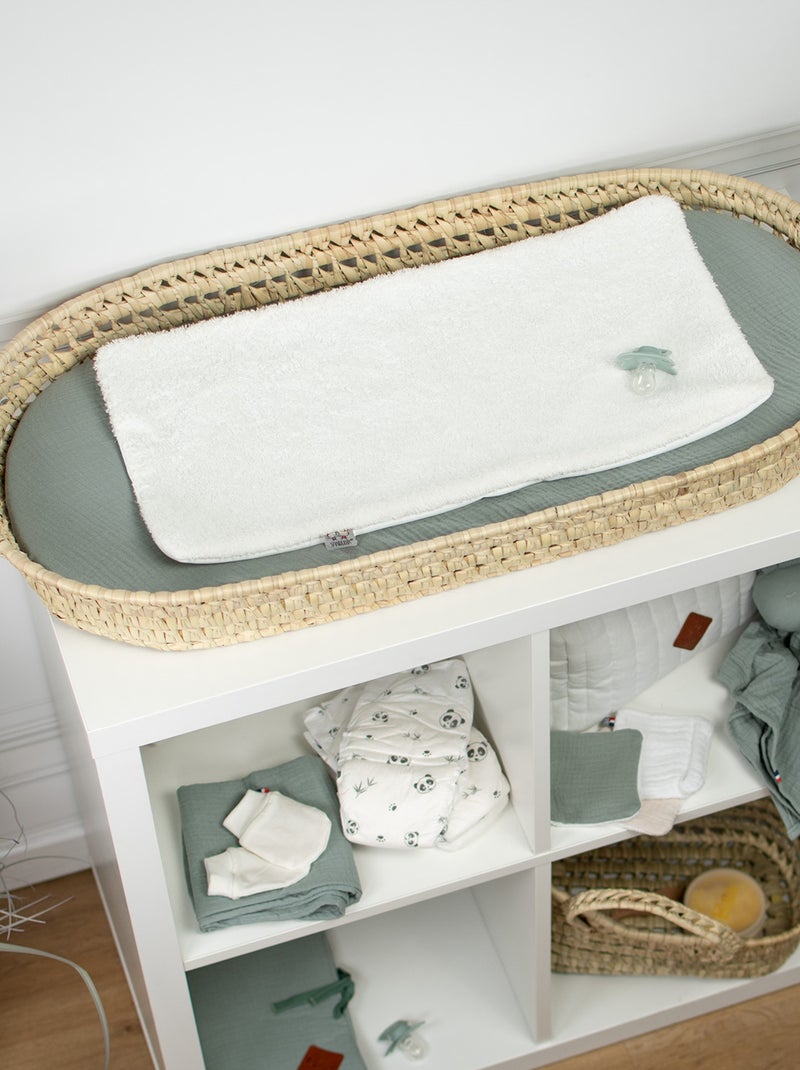 SEVIRA KIDS | Set panier à langer : panier + matelas + drap-housse + tapis de change JEANNE Vert d'eau - Kiabi
