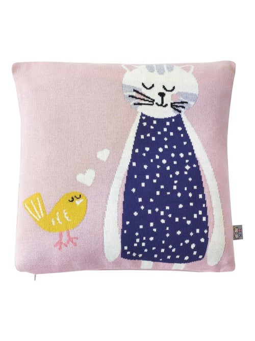 SEVIRA KIDS | Taie de coussin en coton tricoté Chat - Kiabi