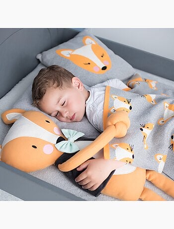 SEVIRA KIDS | Taie de coussin en coton tricoté RENARD