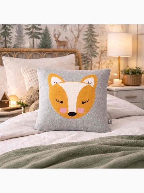 SEVIRA KIDS | Taie de coussin en coton tricoté RENARD - Kiabi
