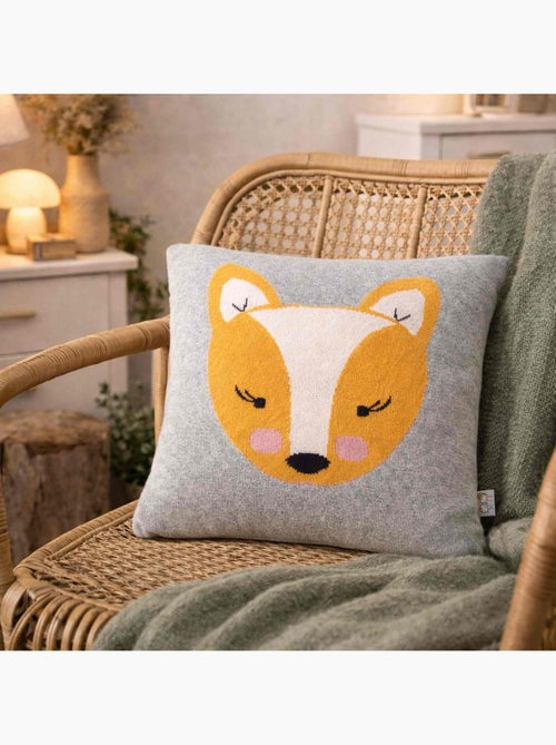 SEVIRA KIDS | Taie de coussin en coton tricoté RENARD - Kiabi