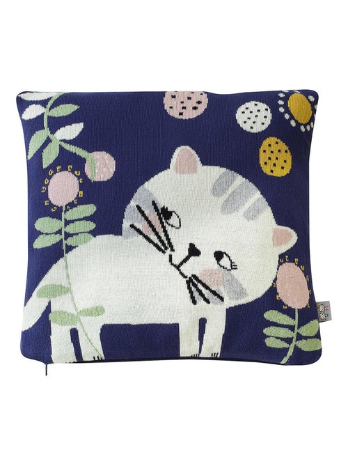 SEVIRA KIDS | Taie de coussin en tricot de coton Chaton - Kiabi