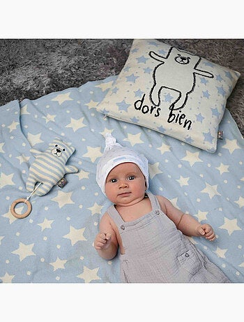 SEVIRA KIDS | Taie de coussin enfant tricoté Ourson