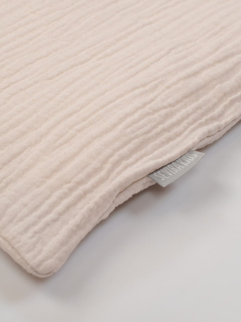 SEVIRA KIDS | Taie de coussin modulable avec liens à nouer en gaze de coton Beige - Kiabi
