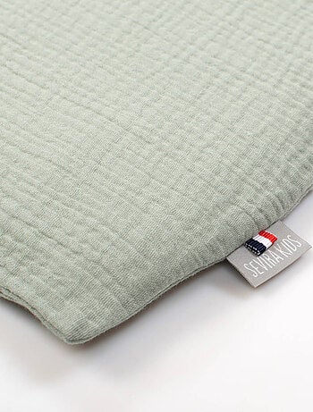 Sevira kids | taie de coussin modulable avec liens à nouer en gaze de coton
