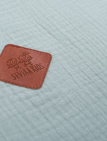 Sevira kids | taie de coussin modulable avec liens à nouer en gaze de coton