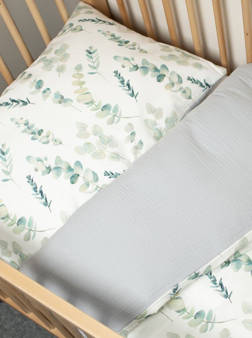 SEVIRA KIDS | Taie d'oreiller en coton réversible Eucalyptus - Kiabi