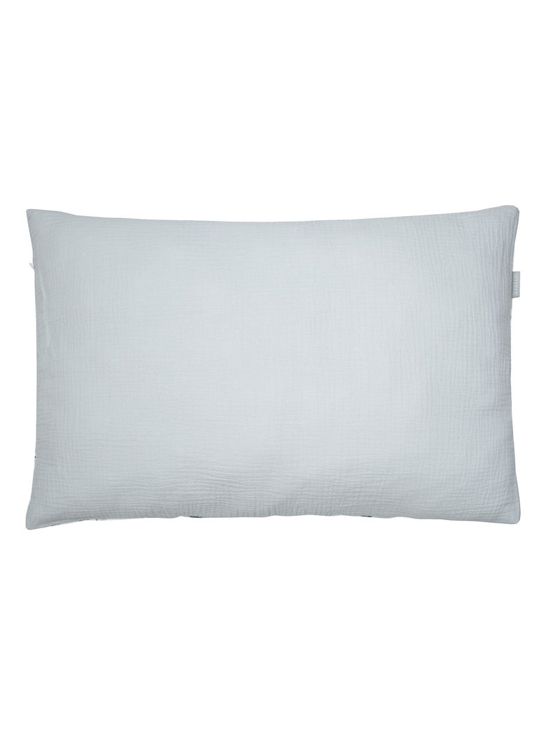 SEVIRA KIDS | Taie d'oreiller en coton réversible Eucalyptus Gris - Kiabi