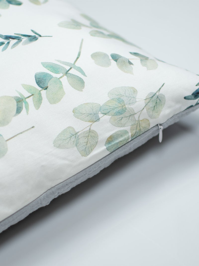 SEVIRA KIDS | Taie d'oreiller en coton réversible Eucalyptus Gris - Kiabi