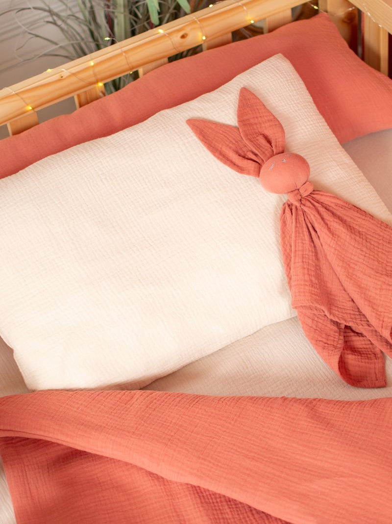 SEVIRA KIDS | Taie d'oreiller en gaze de coton Jeanne Beige - Kiabi