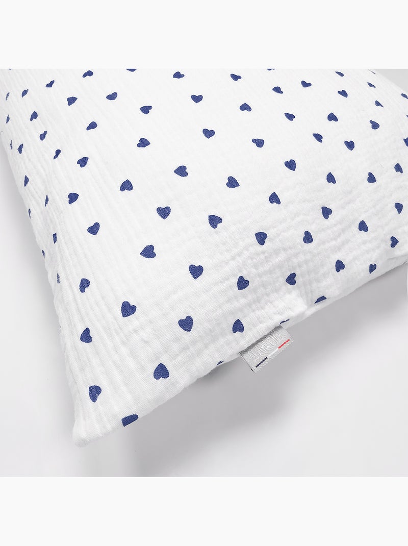 SEVIRA KIDS | Taie d'oreiller en gaze de coton réversible Lovio Bleu - Kiabi