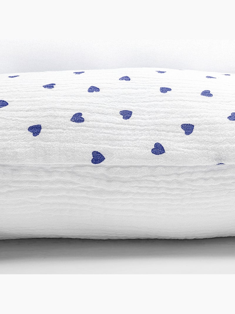 SEVIRA KIDS | Taie d'oreiller en gaze de coton réversible Lovio Bleu - Kiabi