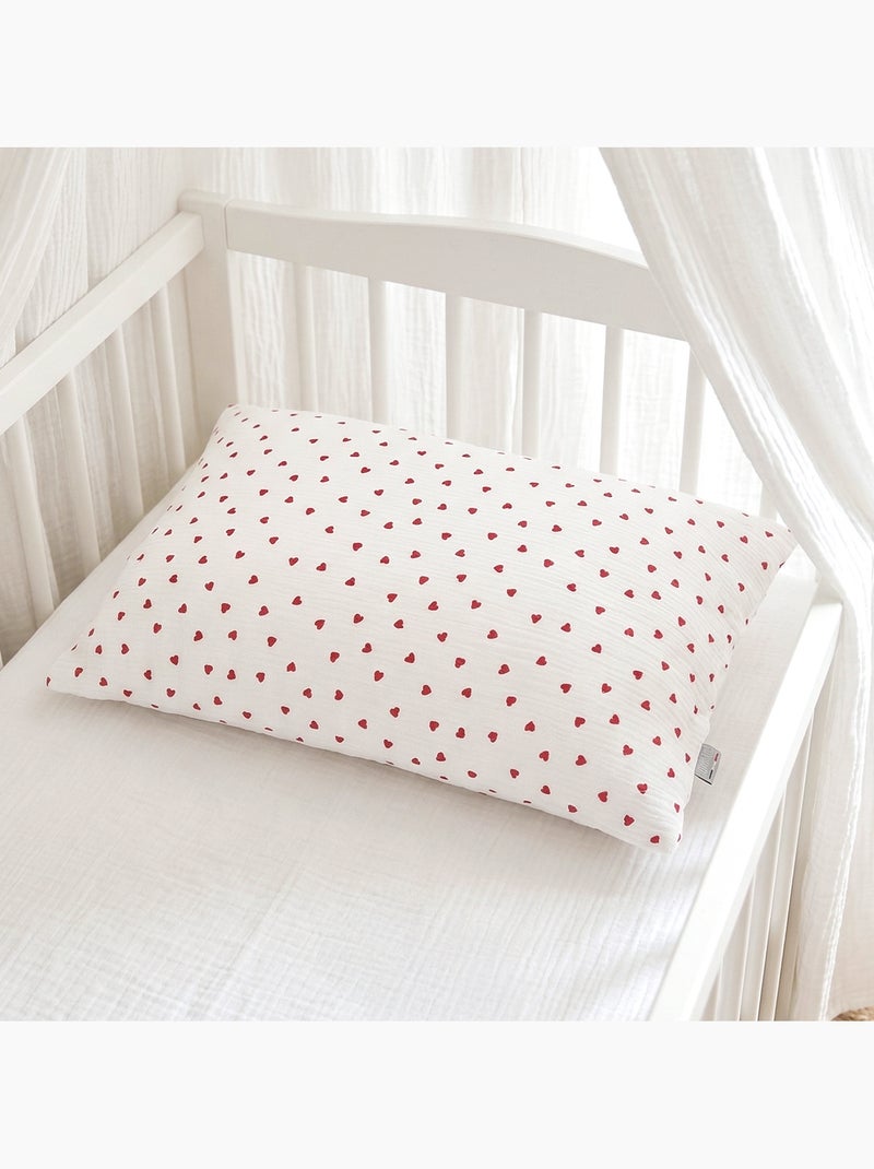 SEVIRA KIDS | Taie d'oreiller en gaze de coton réversible Lovio Rouge - Kiabi