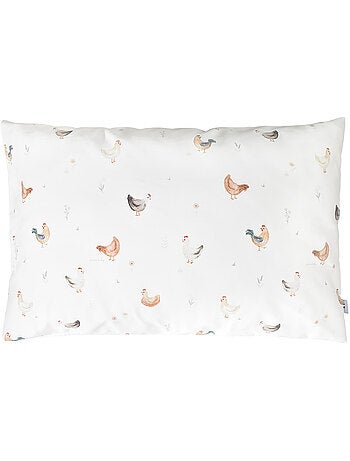 SEVIRA KIDS | Taie d'oreiller en satin de coton réversible GALLINA