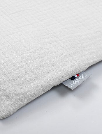 SEVIRA KIDS | Taie d'oreiller unie en double gaze de coton