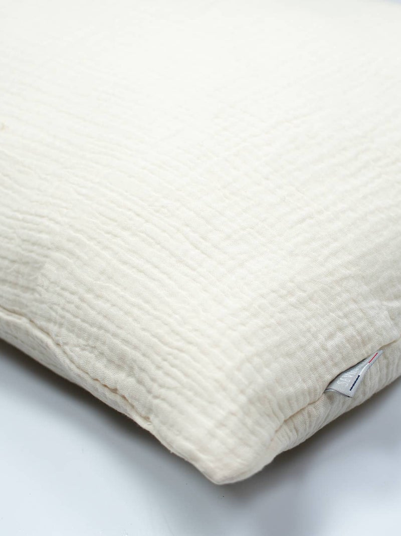 SEVIRA KIDS | Taie d'oreiller unie en double gaze de coton Ecru - Kiabi