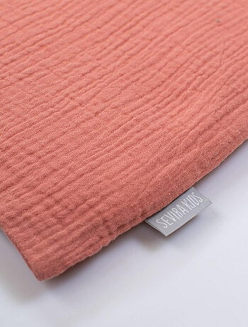 SEVIRA KIDS | Taie d'oreiller unie en double gaze de coton