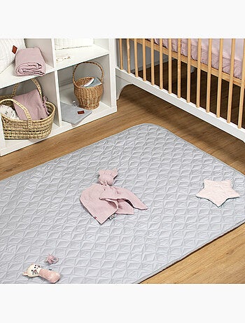 SEVIRA KIDS | Tapis de parc tapis d'éveil bébé réversible en coton piqué