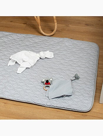 SEVIRA KIDS | Tapis de parc tapis d'éveil bébé réversible en coton piqué