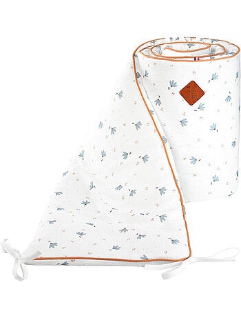 Sevira kids | tour de lit universel en gaze de coton bleuet