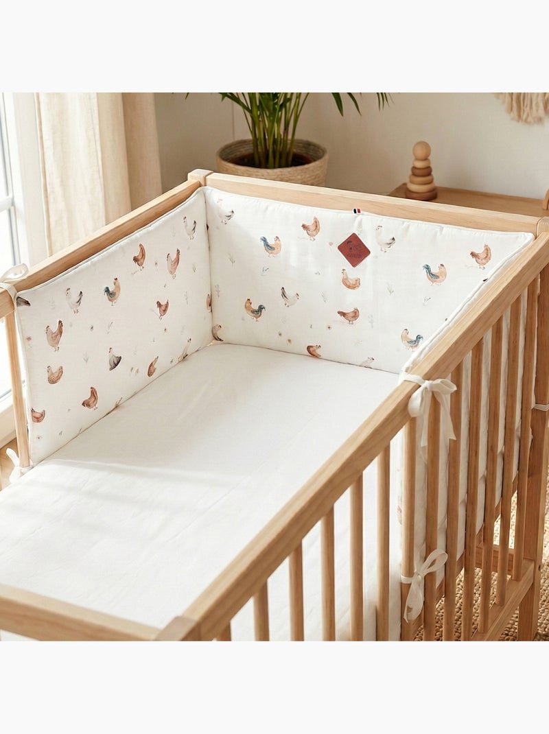 SEVIRA KIDS | Tour de lit universel en gaze de coton GALLINA Ecru - Kiabi