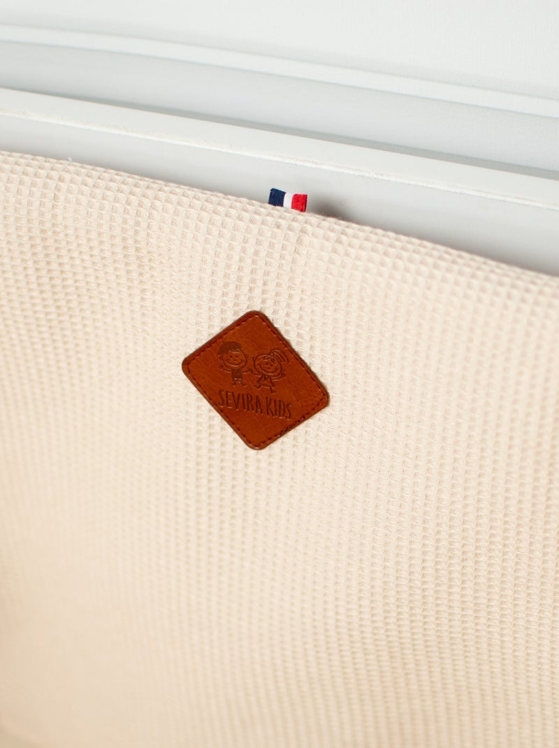 SEVIRA KIDS | Tour de lit universel en gaze de coton Nid d'abeille Beige - Kiabi