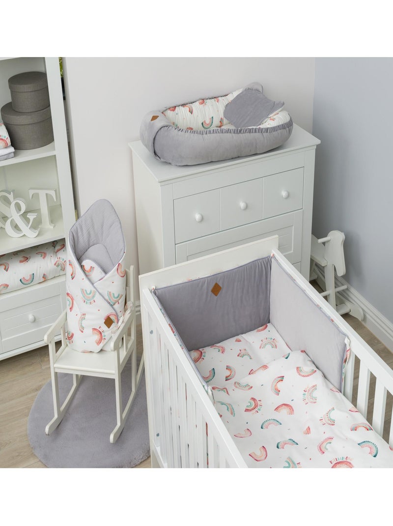 SEVIRA KIDS | Tour de lit universel et réversible RAINBOW Gris - Kiabi