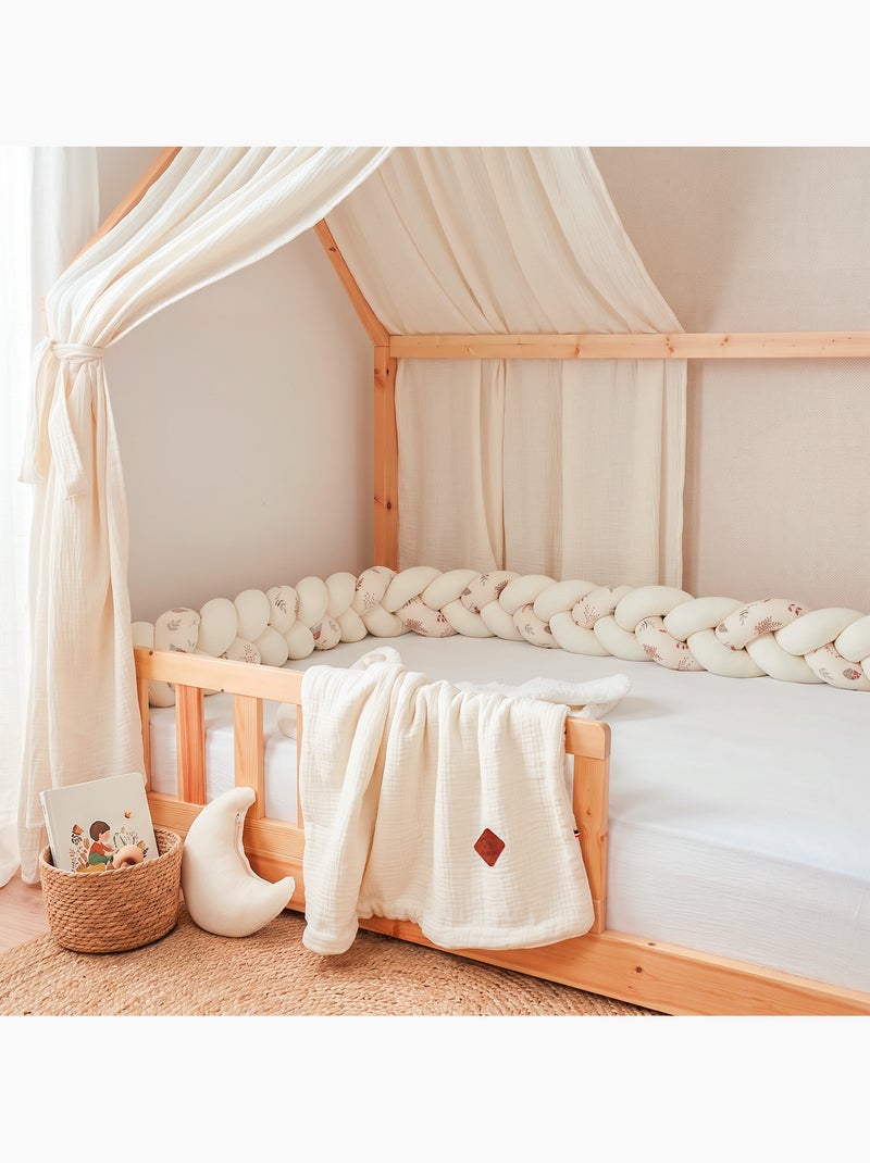 Sevira kids | tresse décorative 3 brins en gaze de coton aube Ecru - Kiabi
