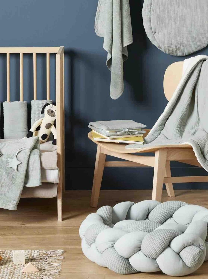 SEVIRA KIDS | Tresse tour de lit bébé tressé déco Tendance Vert d'eau - Kiabi