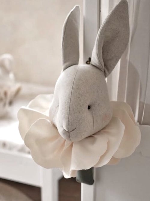 SEVIRA KIDS | Trophée mural Lapin Flora en lin – décoration chambre bébé enfant - Kiabi