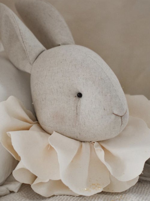 SEVIRA KIDS | Trophée mural Lapin Flora en lin – décoration chambre bébé enfant - Kiabi