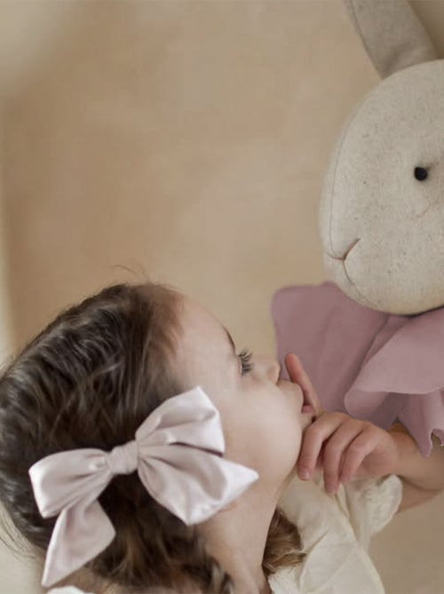 SEVIRA KIDS | Trophée mural Lapin Flora en lin – décoration chambre bébé enfant - Kiabi