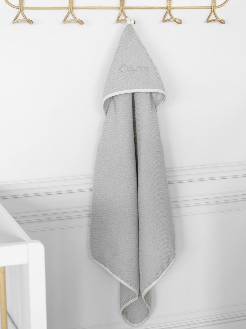 SEVIRA KIDS|Cape de bain bébé en coton nid d'abeille Gris - Kiabi