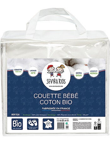 SEVIRA KIDS|Couette bébé toute saison coton bio made in France