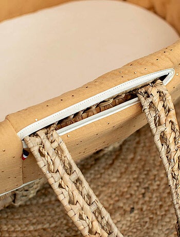 SEVIRA KIDS|Couffin bébé avec Matelas Habillage et Drap Housse Pois Dorés