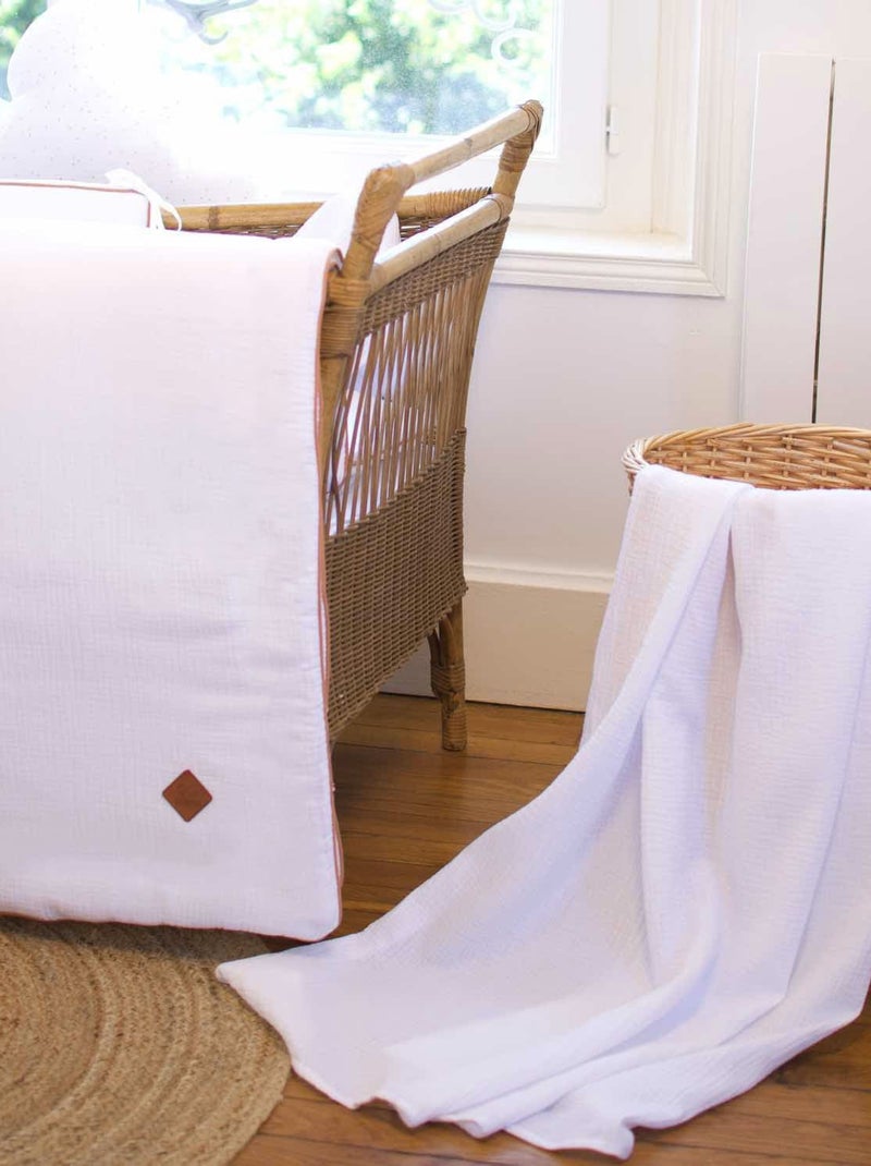 SEVIRA KIDS|Couverture en gaze de coton Jeanne Blanc - Kiabi