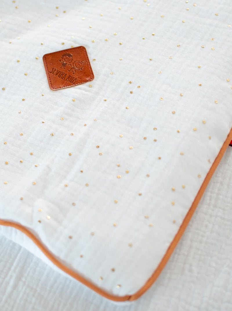 SEVIRA KIDS|Couverture en gaze de coton Jeanne Blanc Doré - Kiabi