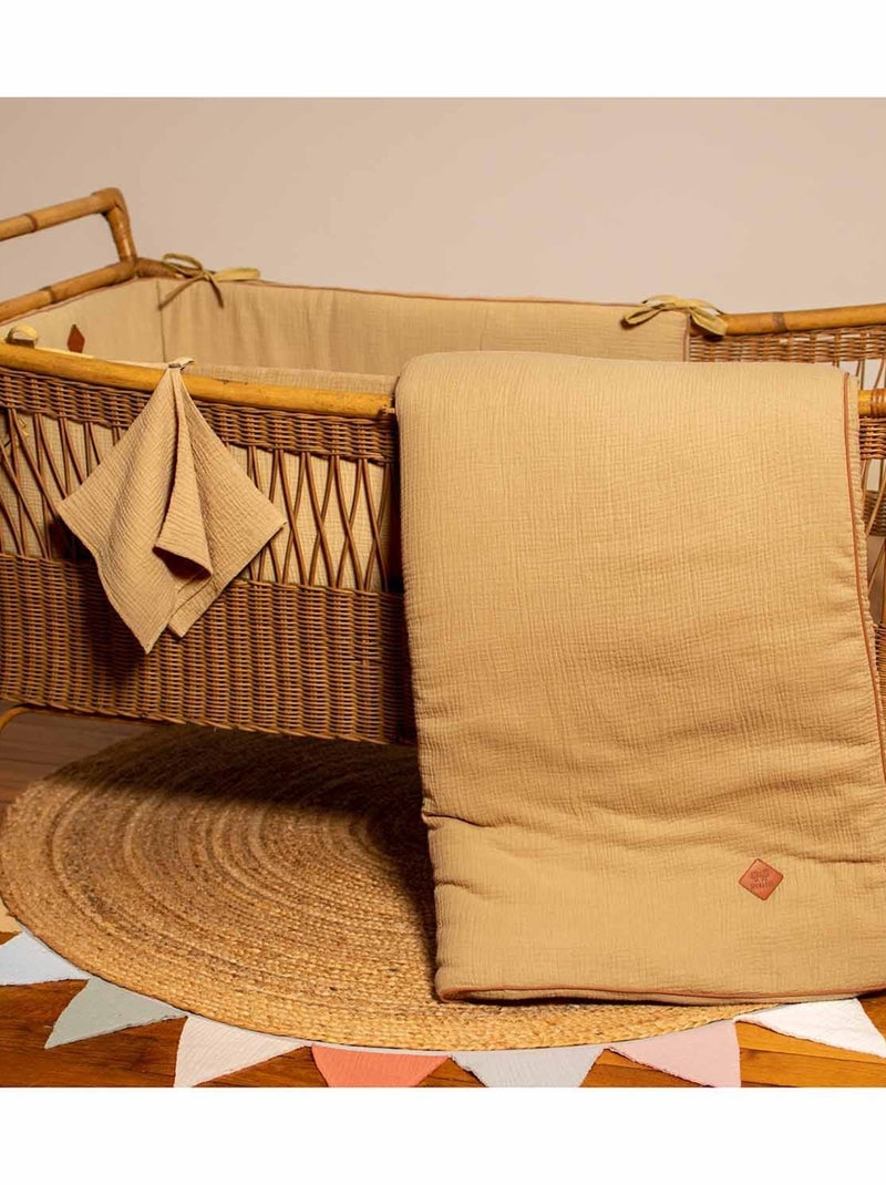 SEVIRA KIDS|Couverture en gaze de coton Jeanne Marron clair - Kiabi